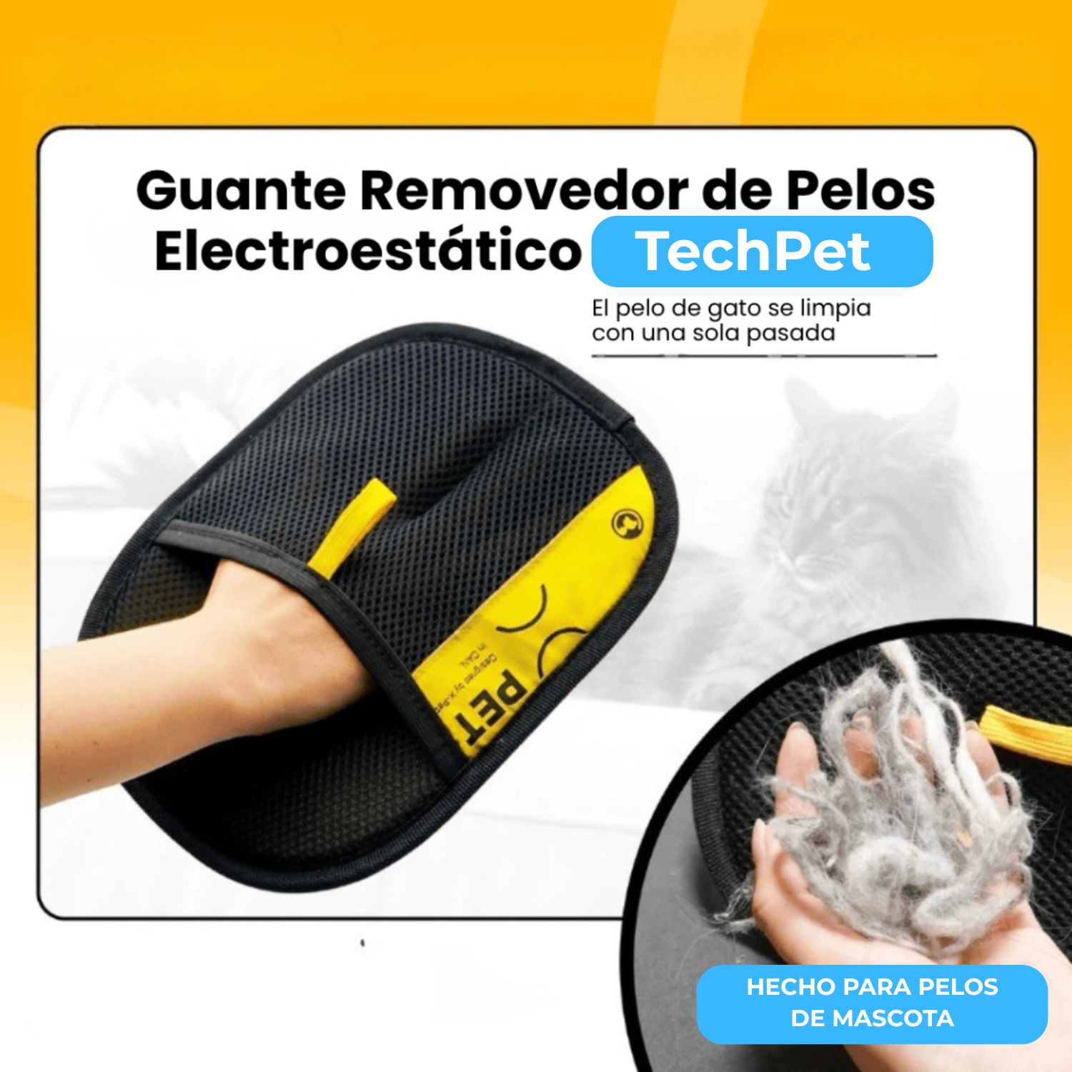 Guante Saca Pelos TechPet - 50% OFF y Envío Gratis