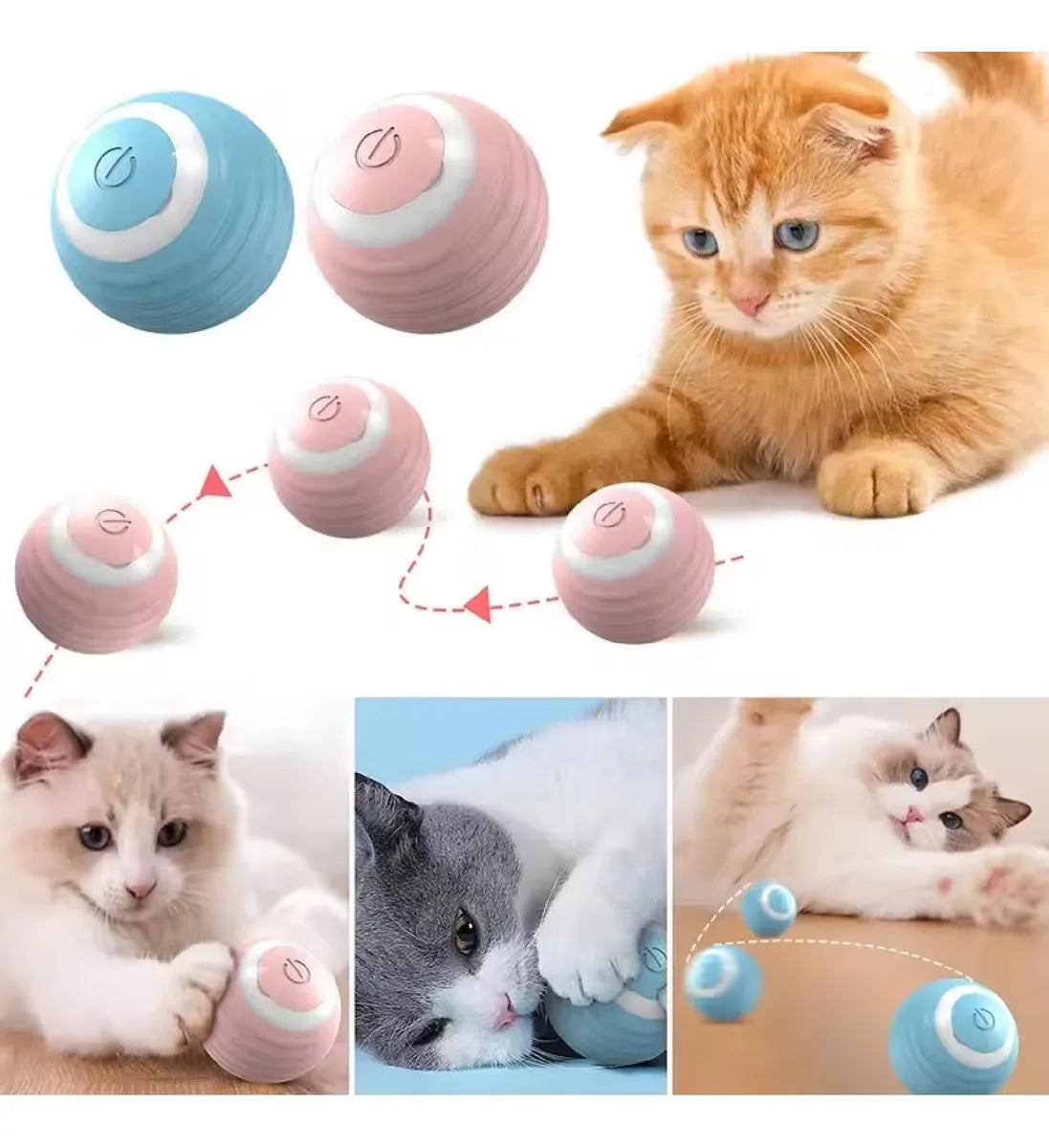 Pelota Eléctrica Inteligente para Gatos - 50% OFF